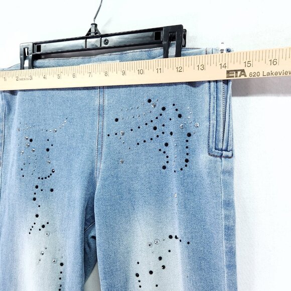 I.AM.GIA Low Rise Flared Jeans XS Rhinestone Detail Y2K Inspired - Picture 5 of 13